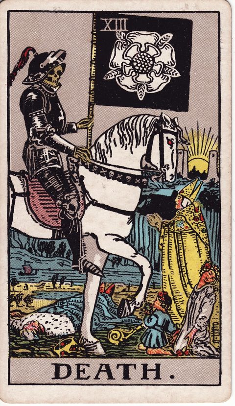 死神(Death)のカード画像。ライダー版タロット